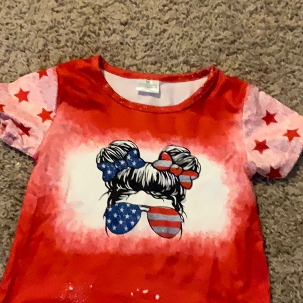 Fourth of July or Memorial Day shirt. Girl version